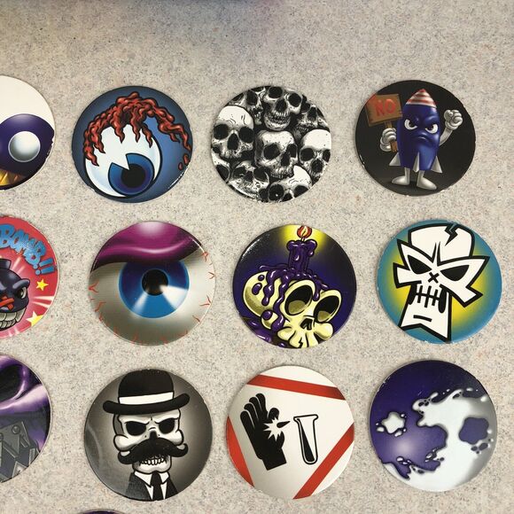 Retro Kaps Pogs 20 Pogs 2 Metal Slammers Storage Tube - Picture 4 of 8